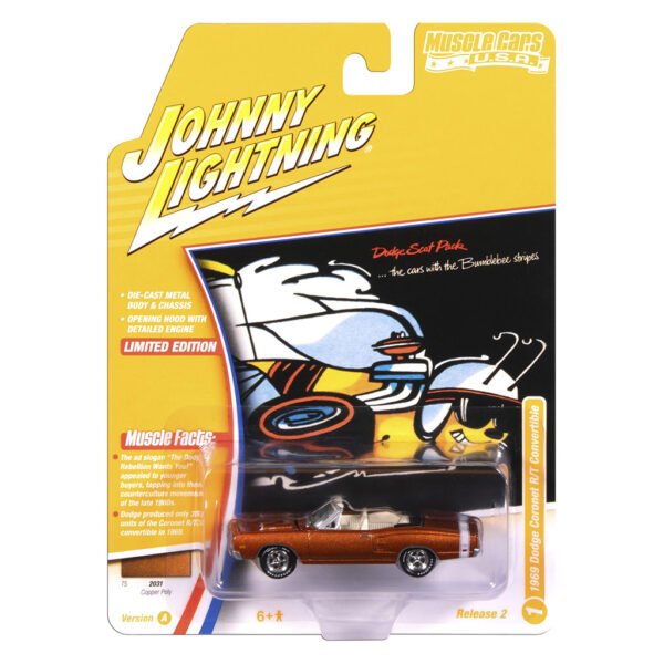 Carrito Johnny Lightning Muscle CARS-1970 Dodge Coronet Super Bee - Escala 1/64