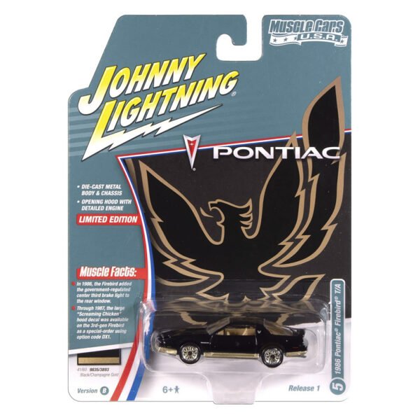 Carrito Johnny Lightning Muscle CARS-1986 Pontiac Firebird T/a - Escala 1/64