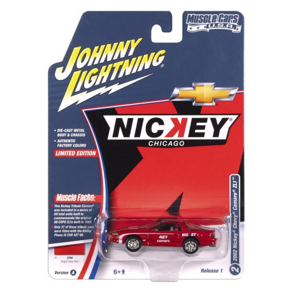 Carrito Johnny Lightning Muscle CARS-2002 Nickey Chevy Camaro ZL1-ESCALA 1/64