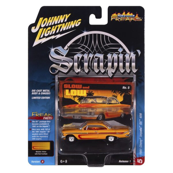 Carrinho Johnny Lightning SCRAPIN-1961 Chevy Impala Ss 409-ESCALA 1/64