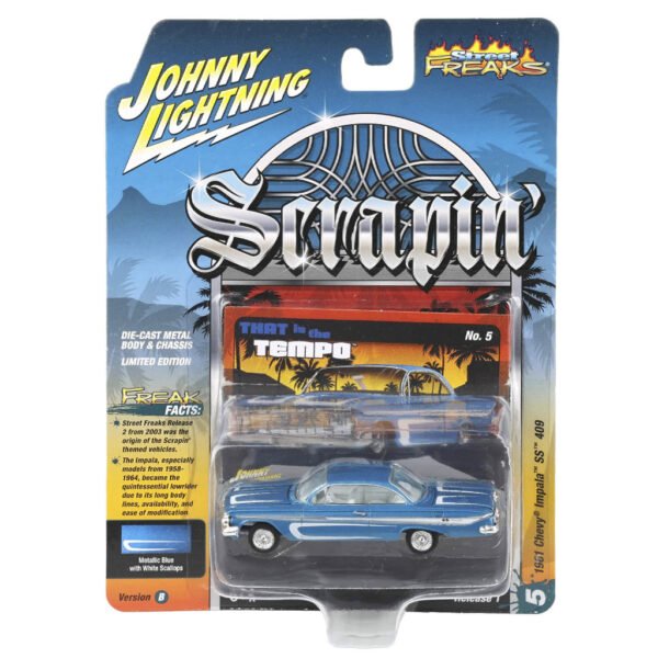 Auto En Miniatura Johnny Lightning SCRAPIN-1961 Chevy Impala Ss 409-ESCALA 1/64 (jlsf027b)