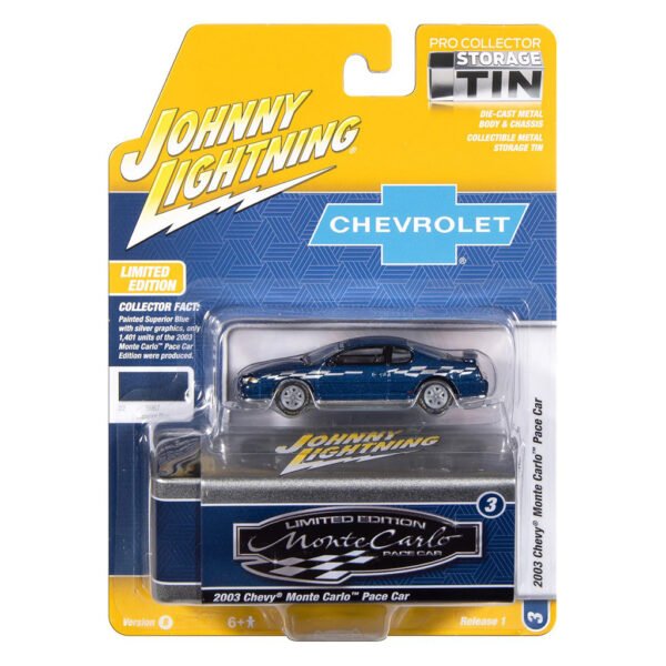 Auto En Miniatura Johnny Lightning Storage TIN-2003 Chevy Monte Carlo Pace Car - Escala 1/64