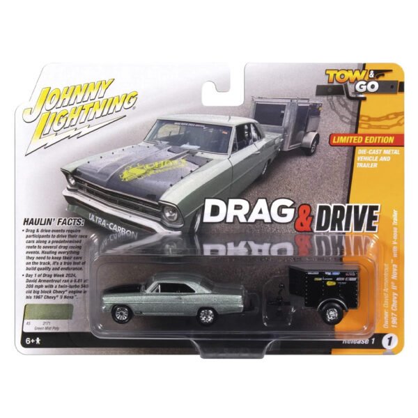 Auto En Miniatura Johnny Lightning Tow & Go - David Armentrout 1967 Chevrolet Ii Nova - Escala 1/64