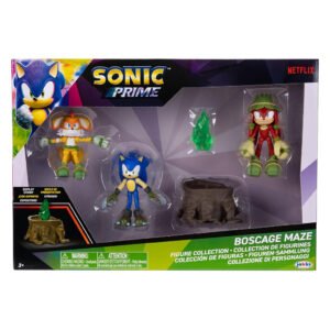 Bonecos Jakks Sonic Prime - Boscage Maze: Tails, Sonic & Knuckles (42237)