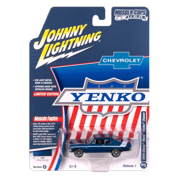 Carrinho Johnny Lightning Muscle CARS-1970 Chevy Nova Yenko Deuce - Escala 1/64