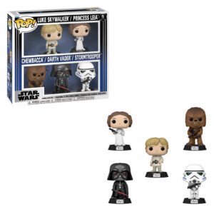 Funko Pop Star Wars 5-PACK-LUKE, Leia, Chewbacca, Darth Vader & Stormtrooper (94797)