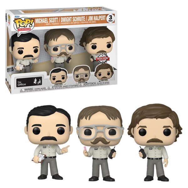 Funko Pop Television The Office Utica Prank - Michael Scott / Dwight Schrute / Jim Halpert 3-PACK