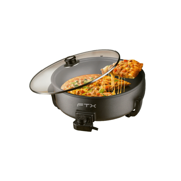 OLLA Electrica Sarten FTX 6L 1500W 220V Antiadherente NEGRO