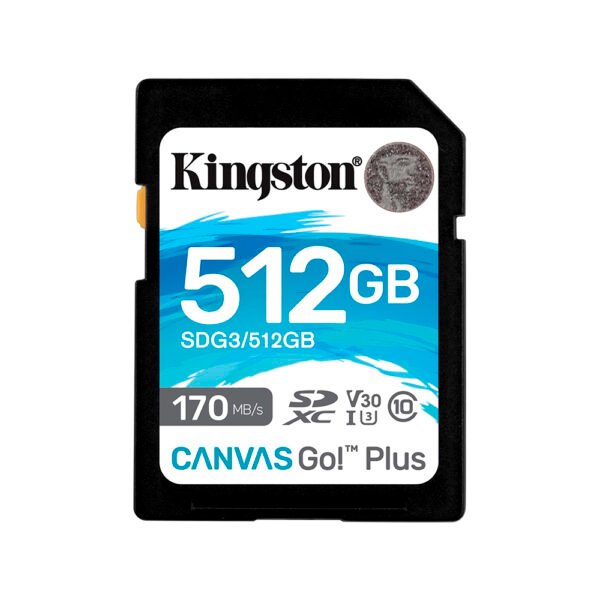 Tarjeta de Memoria SD Kingston Canvas Go Plus U3 V30 512GB