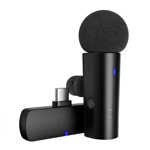 Micrófono Fifine M6 Inalámbrico Para Smartphones - Negro