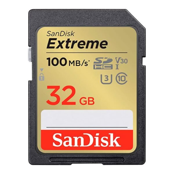 Tarjeta de Memoria SD Sandisk Extreme V30 Class 10 U3 32GB 4K-SDSDXVT-032G-GNCIN