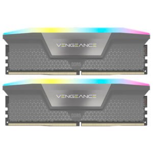 Memoria RAM CORSAIR VENGEANCE RGB DDR5 32GB (2X16GB) 5600MHZ Negro / Gris (CMH32GX5M2B5600Z36K)