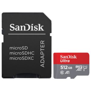 Tarjeta de Memoria MICRO SD Sandisk 512GB Ultra Class 10 A1 U1 FHD-SDSQUAC-512G-GN6MA
