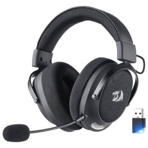 Auricular Con Micrófono Gamer Redragon H858 Arrow Pro Carbon Inalámbrico Negro