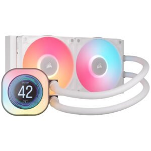 Refrigeración Líquida Corsair Icue Link Titan 240 Rx LCD 240mm RGB BLANCO-CW-9061025-WW