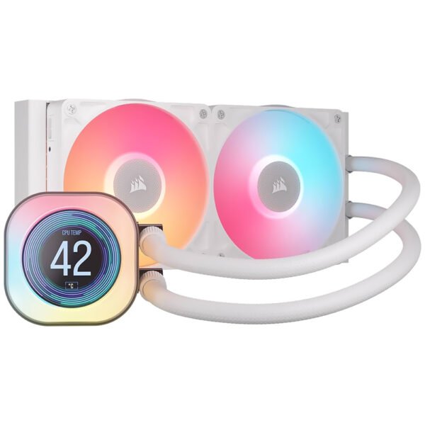 Refrigeración Líquida Corsair Icue Link Titan 240 Rx LCD 240mm RGB BLANCO-CW-9061025-WW
