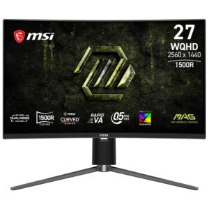 Monitor Gamer MSI Mag 274CQPDF X32 27″ WQHD Curvo VA 320HZ 0.5MS-NEGRO