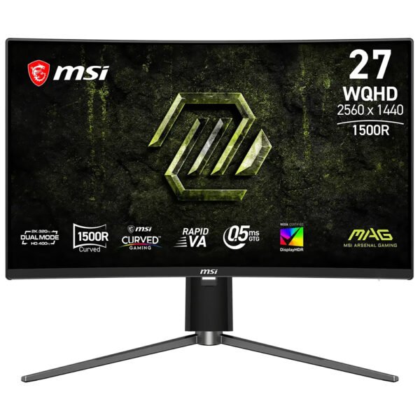 Monitor Gamer MSI Mag 274CQPDF X32 27" WQHD Curvo VA 320HZ 0.5MS-NEGRO