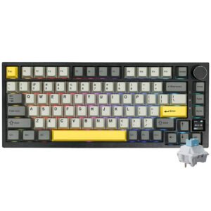 Teclado Gamer Mecánico Ajazz AK820 Pro Nacodexx Wireless RGB Flying Fish Inglés-Negro Gris (980862)