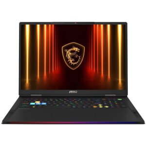 Notebook Gamer MSI Raider Hx AI A2XWIG-420US Intel Core Ultra 9 285HX Pantalla Qhd+ 18" 32GB RAM 1Tb SSD Windows 11 Home GeForce RTX5080 16GB-CORE Negro (Inglés)