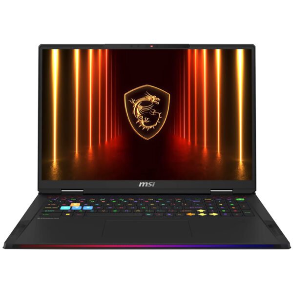Notebook Gamer MSI Raider Hx AI A2XWIG-420US Intel Core Ultra 9 285HX Pantalla Qhd+ 18" 32GB RAM 1Tb SSD Windows 11 Home GeForce RTX5080 16GB-CORE Negro (Inglés)