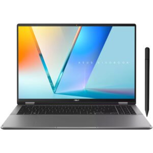 Notebook Asus Vivobook 16 Flip TP3607AA-IS99T Intel Core Ultra 9 386H Pantalla Touch OLED WUXGA 16.0″ 32GB RAM 1Tb SSD Windows 11 Home – Matte Gris + Pencil (Inglés) (90NB17B1-M004S0)