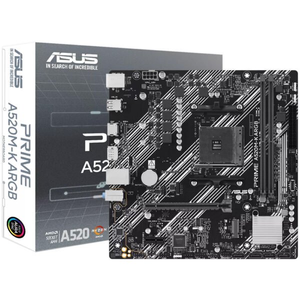Placa Madre ASUS Prime A520M-K Argb Socket AM4 DDR4