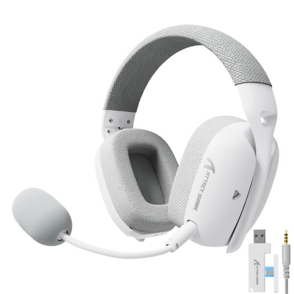 Auricular Con Micrófono Gamer Attack Shark L80 Pro Inalámbrico Bluetooth Blanco