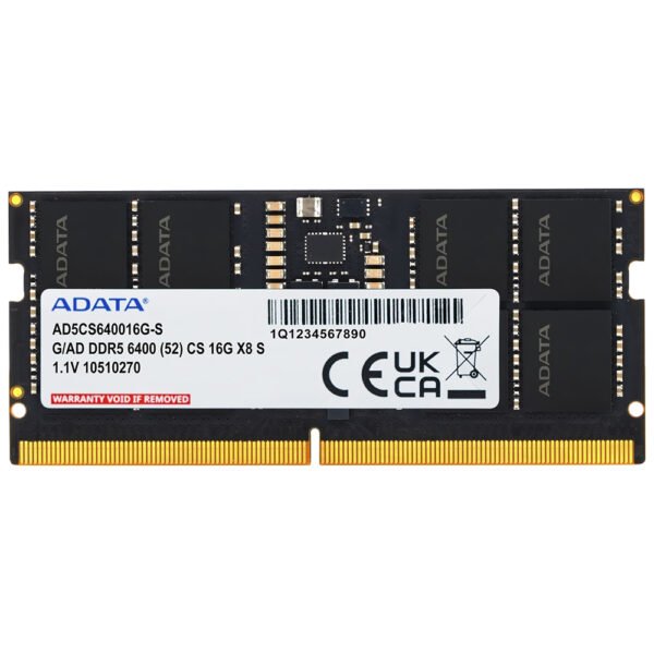 Memoria RAM Para Notebook ADATA DDR5 16GB 6400MHZ AD5CS640016G-S
