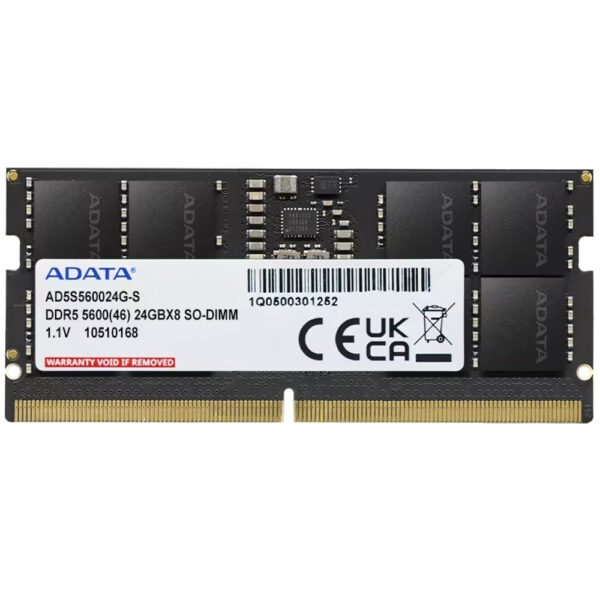 Memoria RAM Para Notebook ADATA DDR5 24GB 5600MHZ AD5S560024G-S