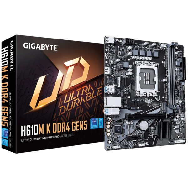 Placa Madre S1700 GIGABYTE H610M K DDR4 GEN5 M.2 DDR4 HDMI USB3.2 Glan Som