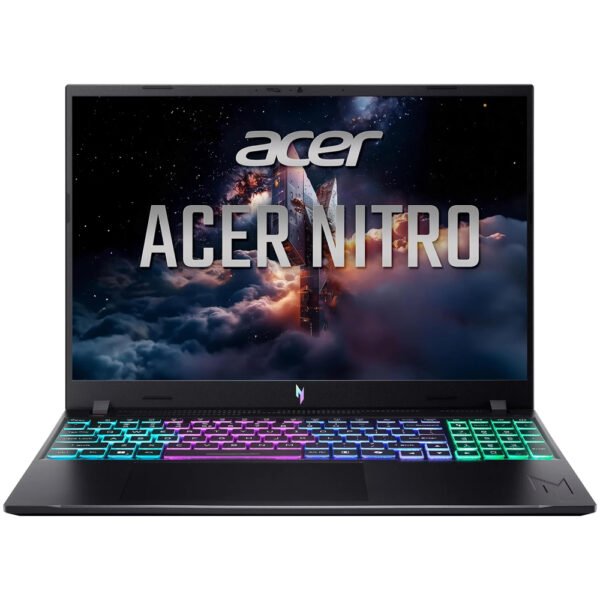 Notebook Gamer Acer Nitro V 16 ANV16-I31-70WA Intel Core 7 240H Pantalla WUXGA 16" 16GB RAM 512GB SSD Windows 11 Home GeForce RTX5060 8GB-OBSIDIANA Negro (Inglés)