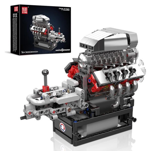 Juguete de Construccion Mould King Mould King Armar Mould King 10225-AMERICAN Muscle Car V8 Engine & GEARBOX-855 Piezas