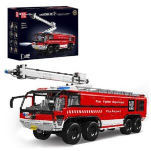 Juguete de Construccion Mould King 19004S-FIRE Truck Pneumatic Airport Emergency Control REMOTO-6653 Piezas