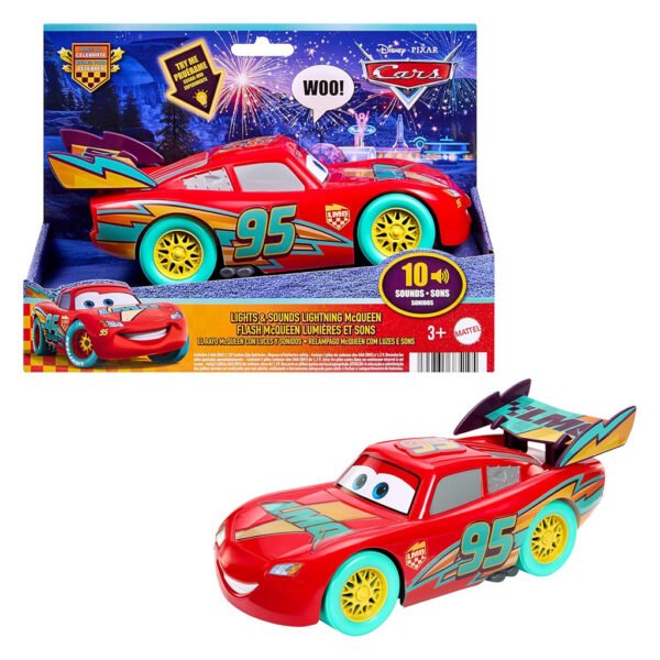Carrito Mattel Disney Pixar Cars Lights & Sounds - Lightning Macqueen