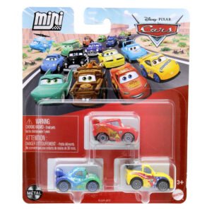 Carrito Mattel Mini Racers Disney Pixar Cars 3-PACK-MCQUEEN, Carla Veloso, Jeff Govette