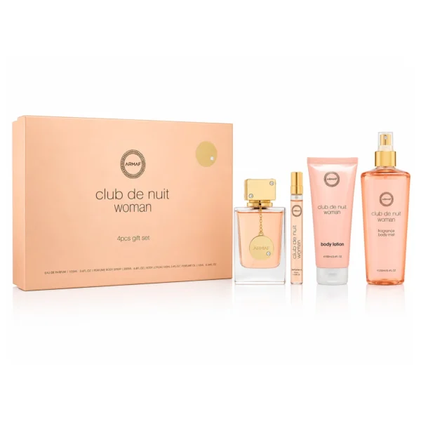 Kit Armaf Club De Nuit Perfume Eau de Parfum Femenino + Body Lotion + Desodorante + Body Spray