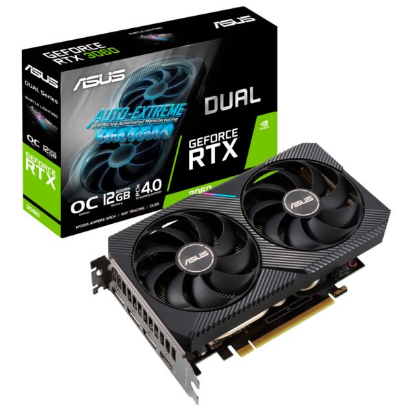 Tarjeta Gráfica ASUS Dual V2 OC 12 GB GeForce RTX 3060 GDDR6 / Rgb - Dual-RTX 3060-O12G-V2