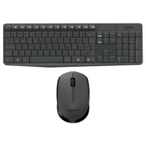 Teclado+mouse LOGITECH MK235 Wireless Español-Gris Negro (920-007901)