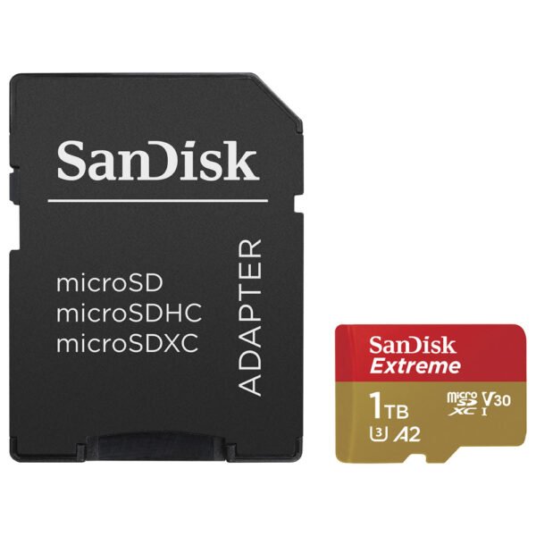 Tarjeta de Memoria MICRO SD Sandisk Extreme V30 A2 U3 1TB 4K UHD-SDSQXAV-1T00-GN6MA