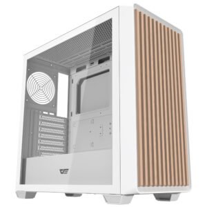 Gabinete Gamer Darkflash DS900WD Wood Mid Tower Blanco