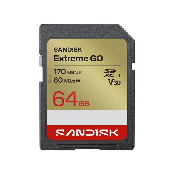 Tarjeta de Memoria SD Sandisk Extreme Go 64GB 4K UHD-SDSDXGN-064G-GNCIN