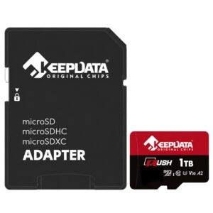 Tarjeta de Memoria MICRO SD Keepdata Rush 1TB 2X1 C10 Xc I U3 V30 A2-KDMSDC10U3V30A2 1T