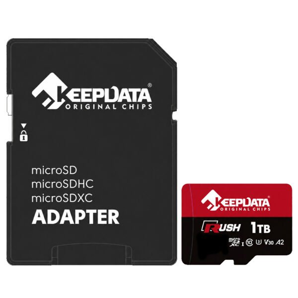 Tarjeta de Memoria MICRO SD Keepdata Rush 1TB 2X1 C10 Xc I U3 V30 A2-KDMSDC10U3V30A2 1T