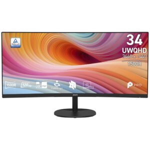 Monitor MSI PRO MP341CQ E12 34" Uwqhd Curvo LED VA 120HZ 1MS-NEGRO