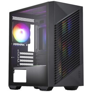 Gabinete Gamer MSI Pro Forge M050A Mini Tower 4 Cooler ARGB Negro