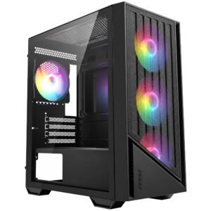 Gabinete Gamer MSI Pro Forge M051A Mini Tower 4 Cooler ARGB Negro
