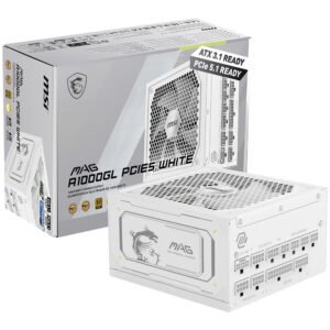 Fuente de Alimentación Msi Mag A1000GL White 1000W ATX 3.1 Modular 80 Plus Gold