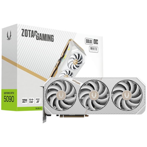 Tarjeta Gráfica ZOTAC Gaming Solid OC White Edition 32 GB GeForce RTX 5090 GDDR7-ZT-B50900Q-10A