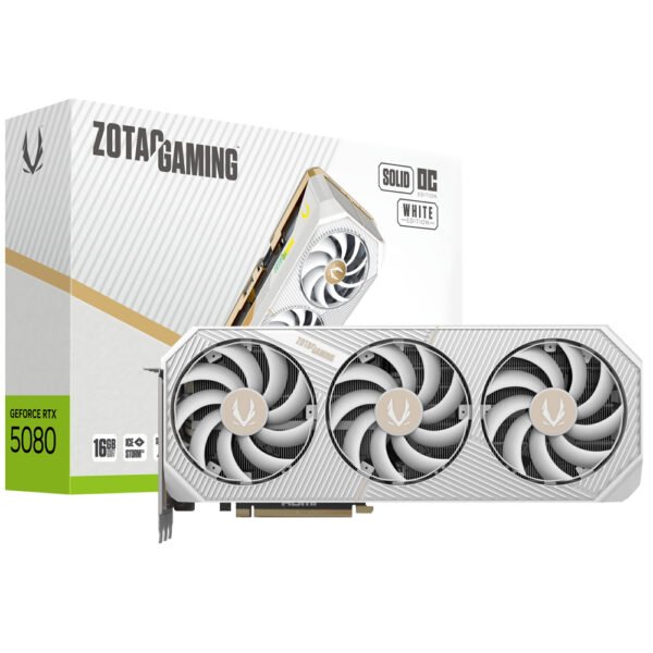 Tarjeta Gráfica ZOTAC Gaming Solid OC White 16 GB GeForce RTX 5080 GDDR7-ZT-B50800Q-10A